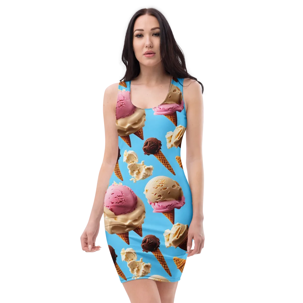 Bluebell Gelato on Bodycon Dress — Front