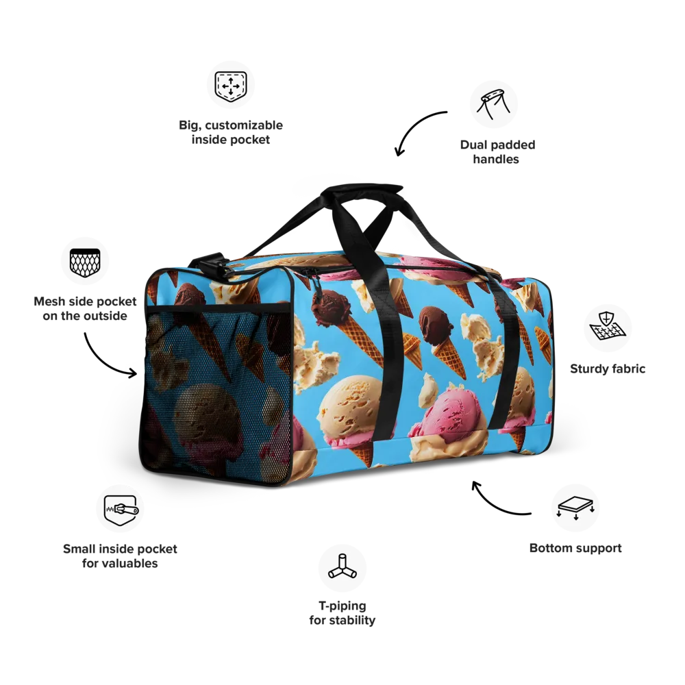 Bluebell Gelato on Duffle Bag — Right Front