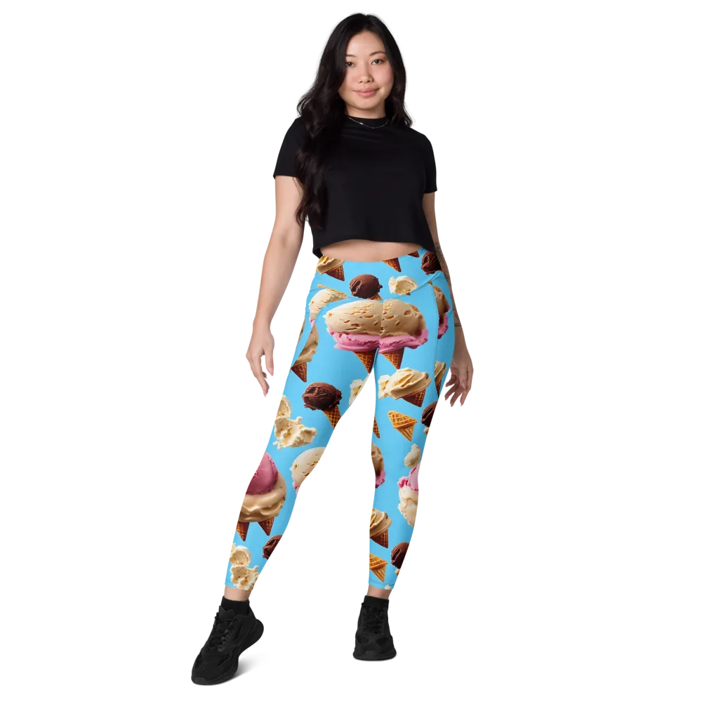 Bluebell Gelato on Leggings with Pockets — Front