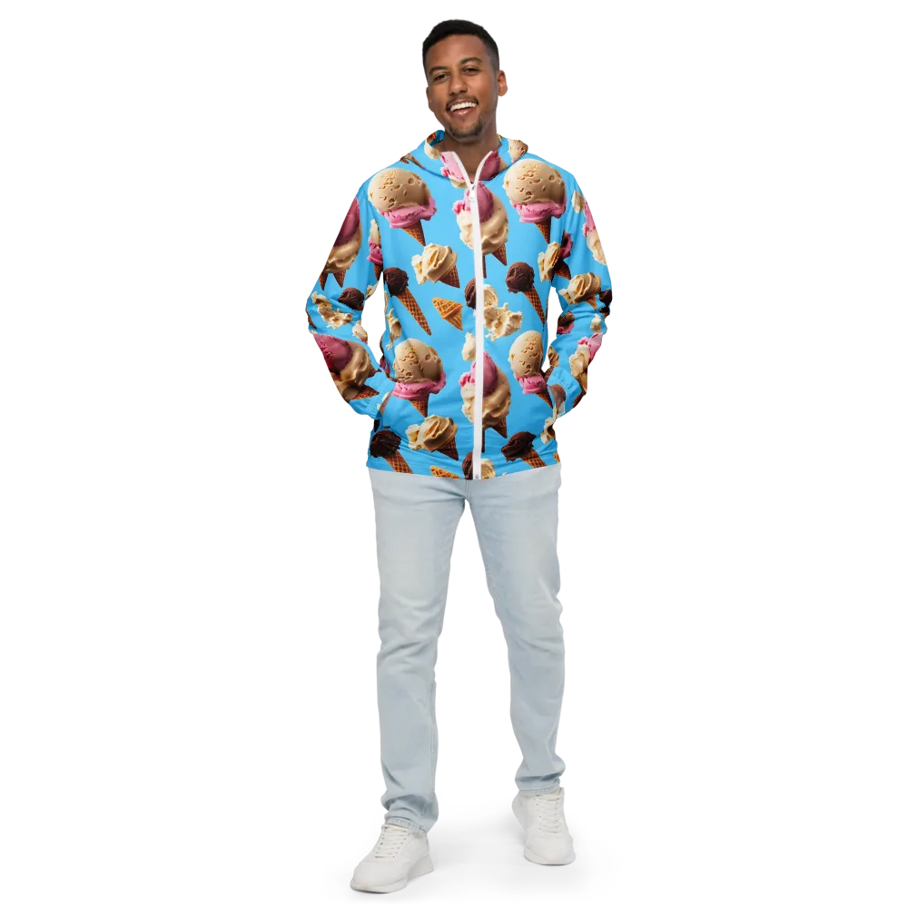Bluebell Gelato on Men's Windbreaker — Front