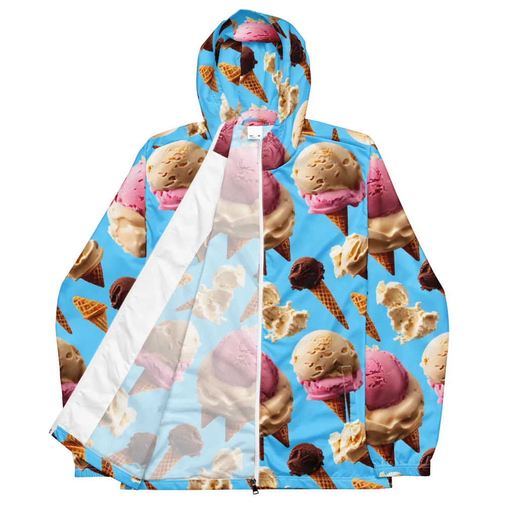Bluebell Gelato on Men's Windbreaker — Front