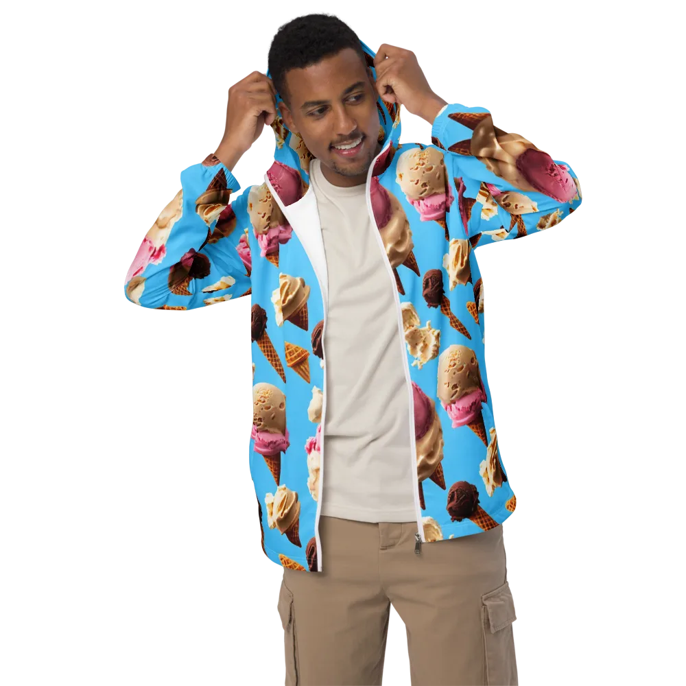 Bluebell Gelato on Men's Windbreaker — Front