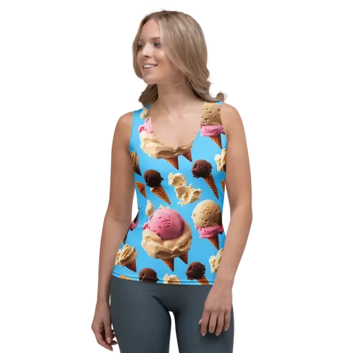 Bluebell Gelato on a Women's Tank Top