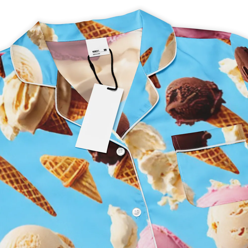 Bluebell Gelato on Women's Short Sleeve Pajama Top — Product details