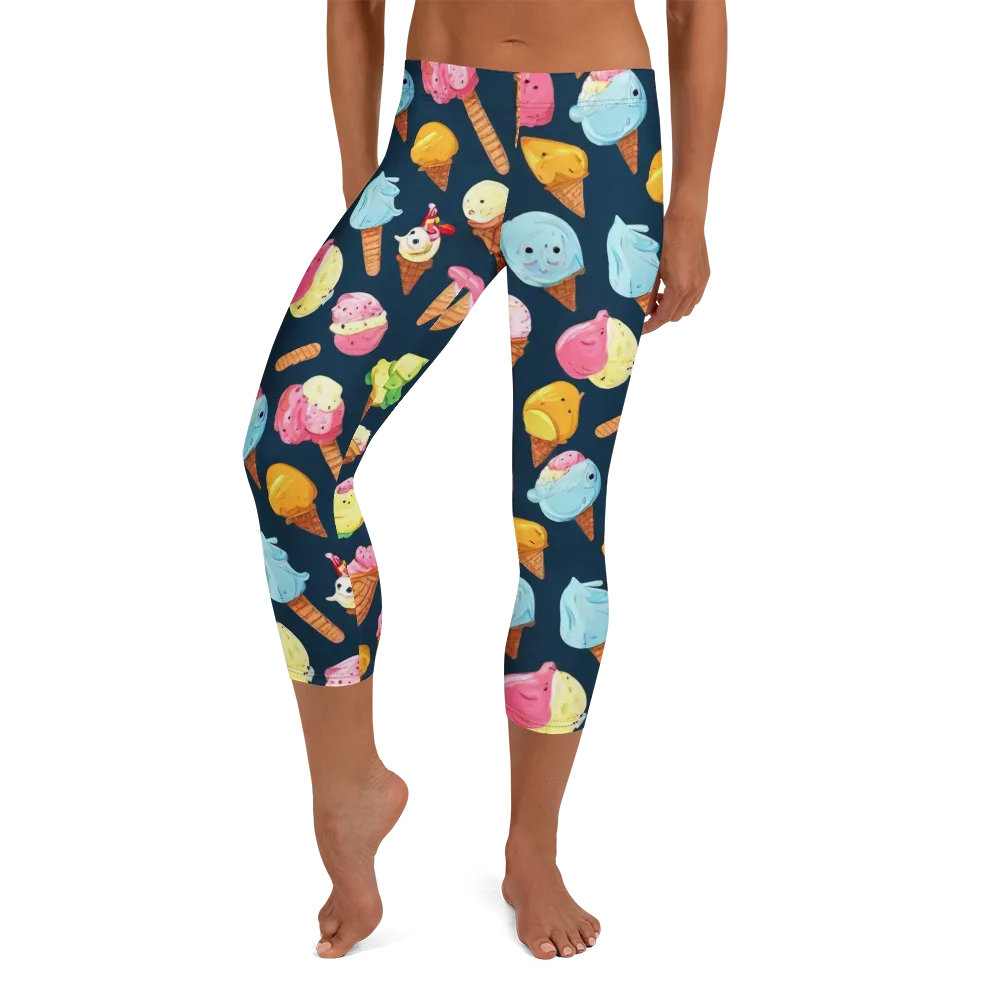 Sorbet Constellation on Capri Leggings — Front