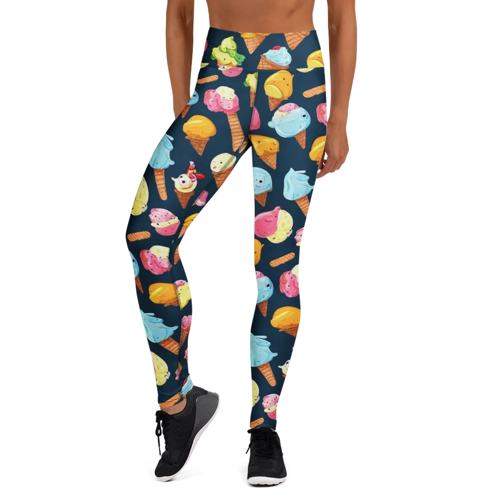 Sorbet Constellation on Yoga Leggings — Front