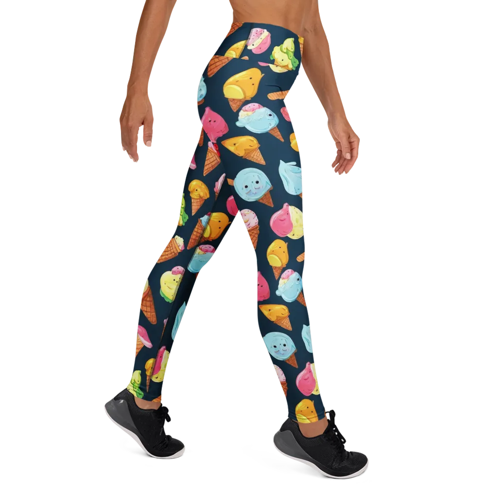 Sorbet Constellation on Yoga Leggings — Right