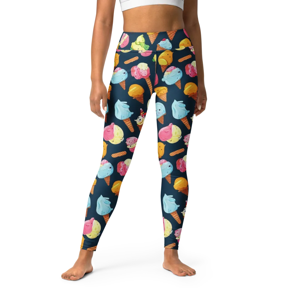Sorbet Constellation on Yoga Leggings — Front