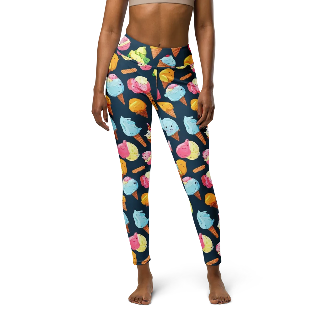Sorbet Constellation on Yoga Leggings — Front