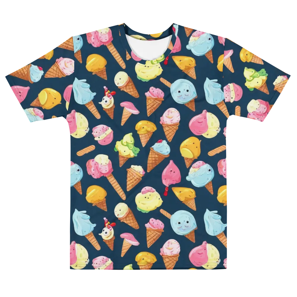 Sorbet Constellation on Men's Cotton Crew Neck T-Shirt — Front