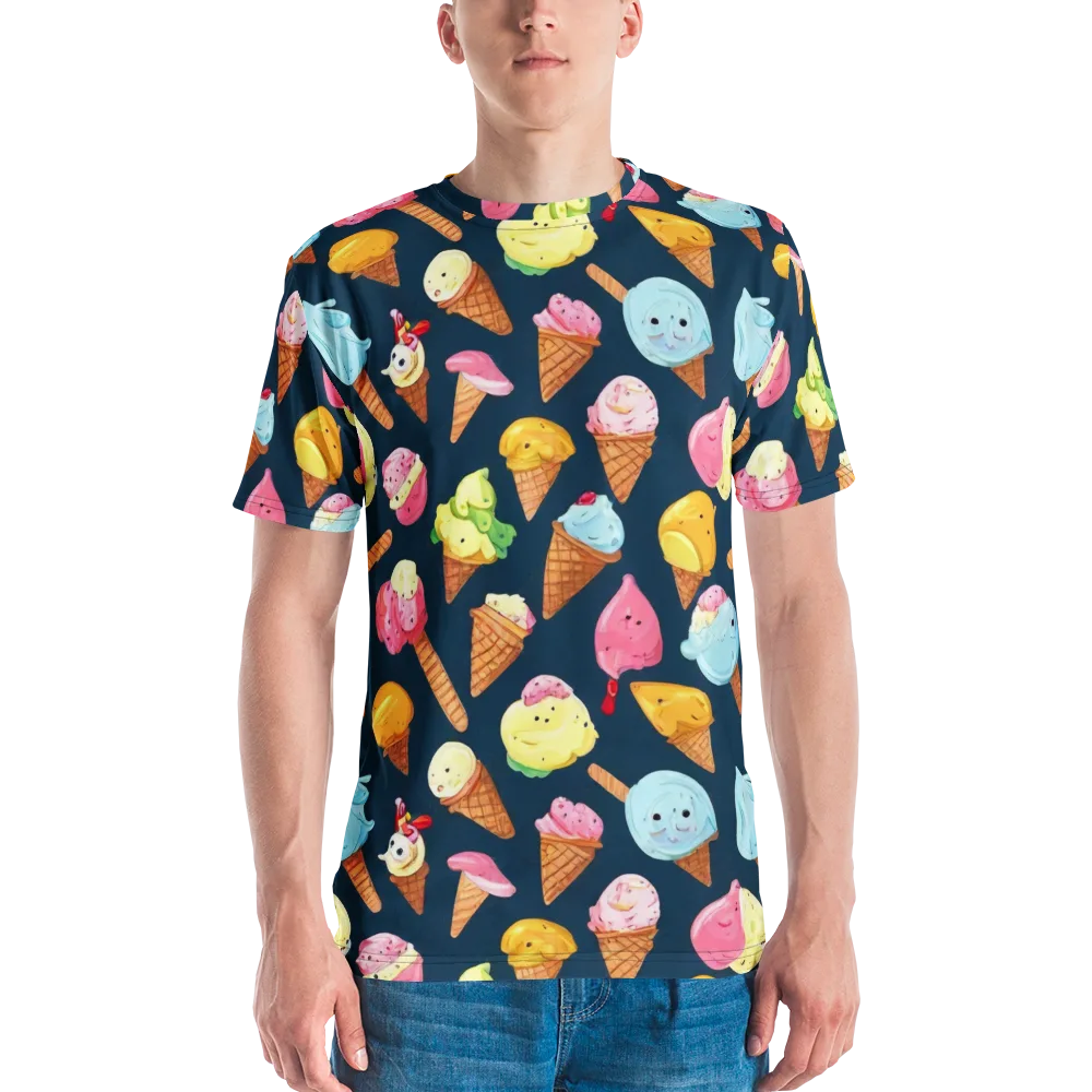 Sorbet Constellation on Men's Crew Neck T-Shirt — Front