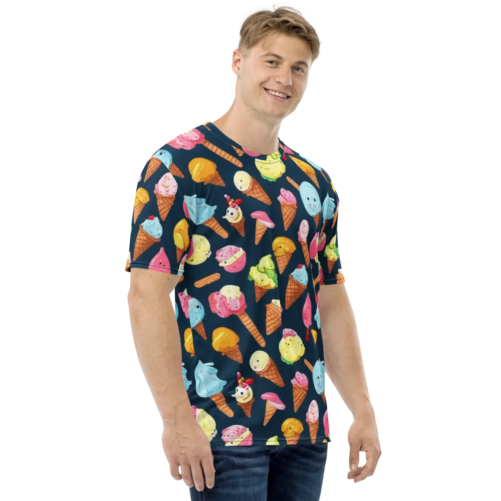 Sorbet Constellation on Men's Crew Neck T-Shirt — Right