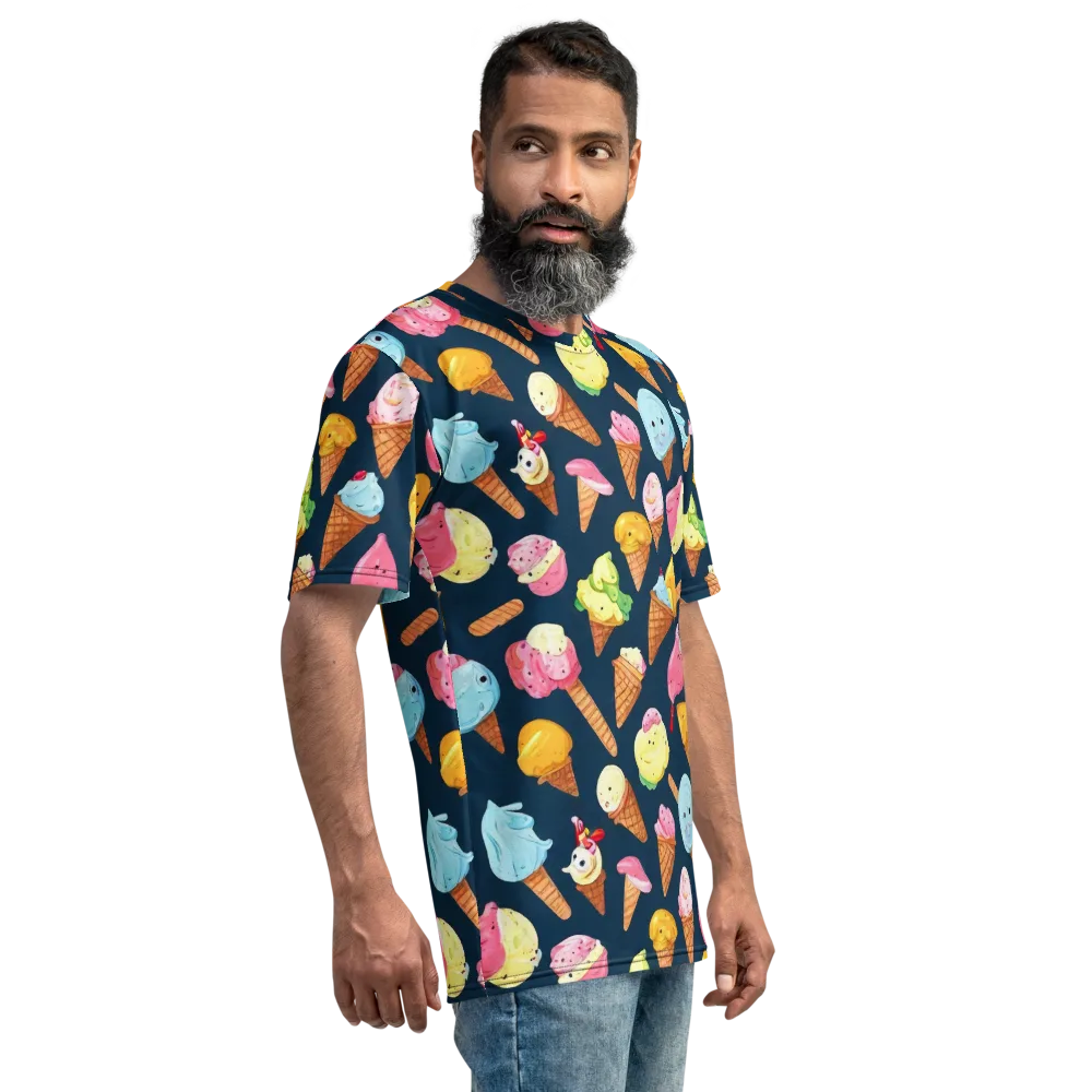 Sorbet Constellation on Men's Crew Neck T-Shirt — Right