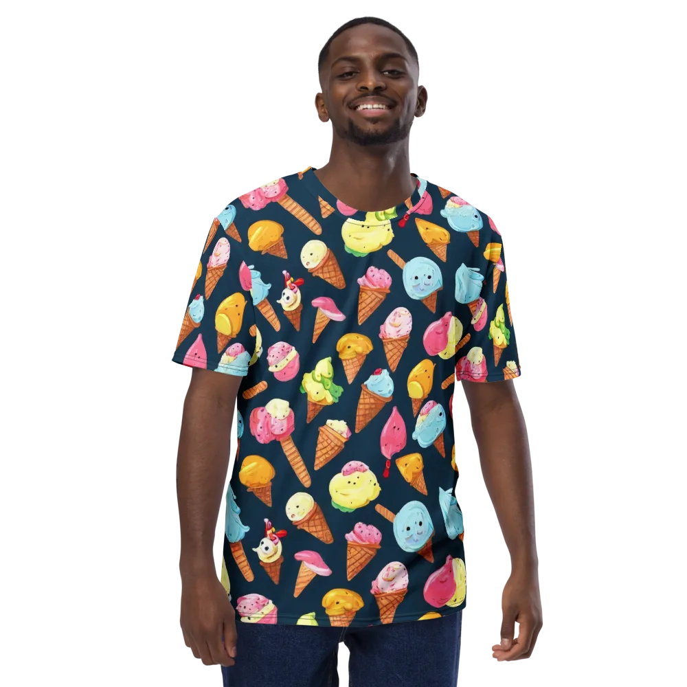 Sorbet Constellation on Men's Crew Neck T-Shirt — Front