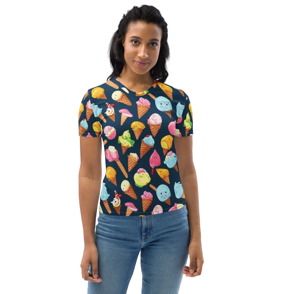 Sorbet Constellation on Women's Crew Neck T-Shirt — Front