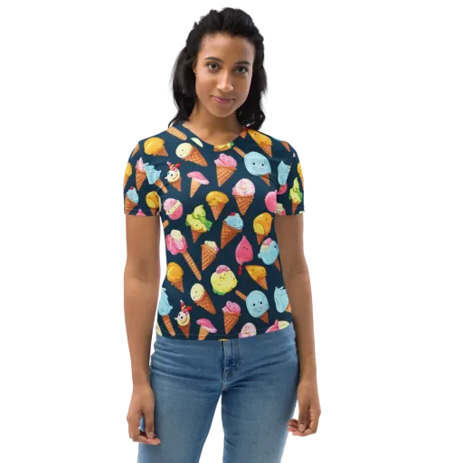 Sorbet Constellation on a Women's Crew Neck T-Shirt