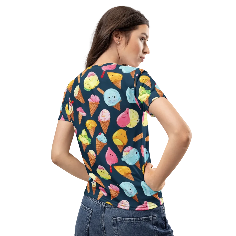 Sorbet Constellation on Women's Crew Neck T-Shirt — Back