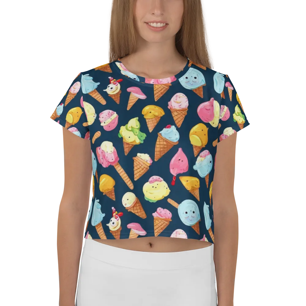 Sorbet Constellation on Crop Tee — Front