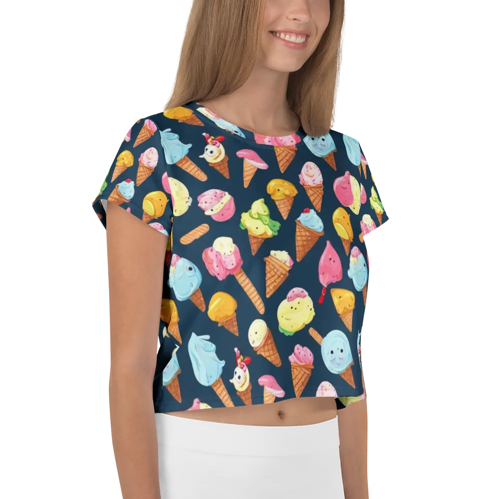 Sorbet Constellation on Crop Tee — Right