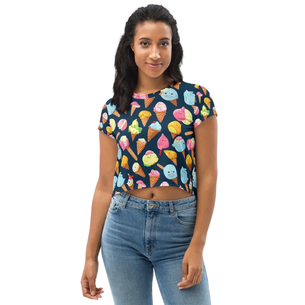Sorbet Constellation on Crop Tee — Front