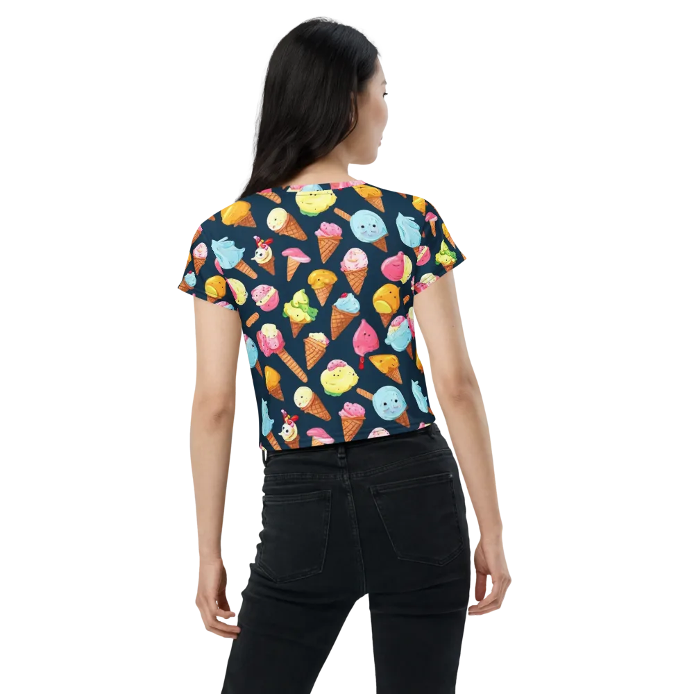 Sorbet Constellation on Crop Tee — Back