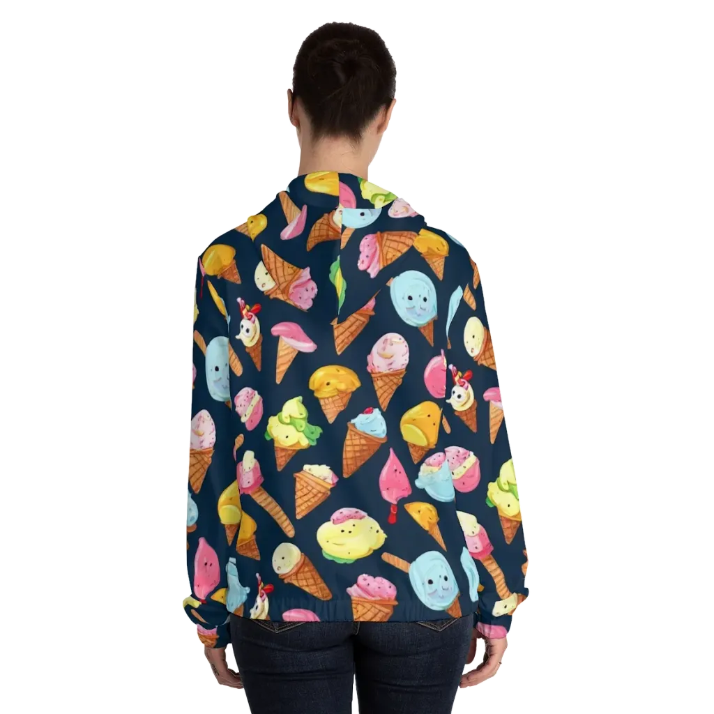 Sorbet Constellation on Women's Full-Zip Hoodie — Back On Person