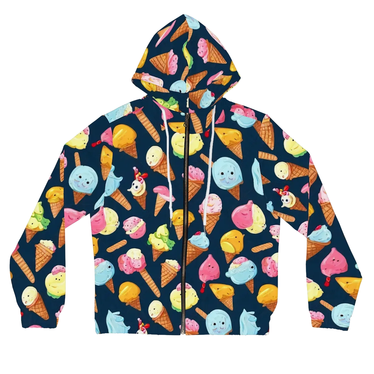 Sorbet Constellation on Women's Full-Zip Hoodie — Front