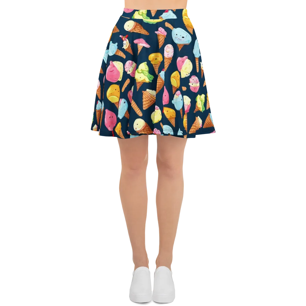 Sorbet Constellation on Skater Skirt — Front