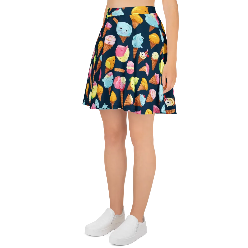 Sorbet Constellation on Skater Skirt — Left