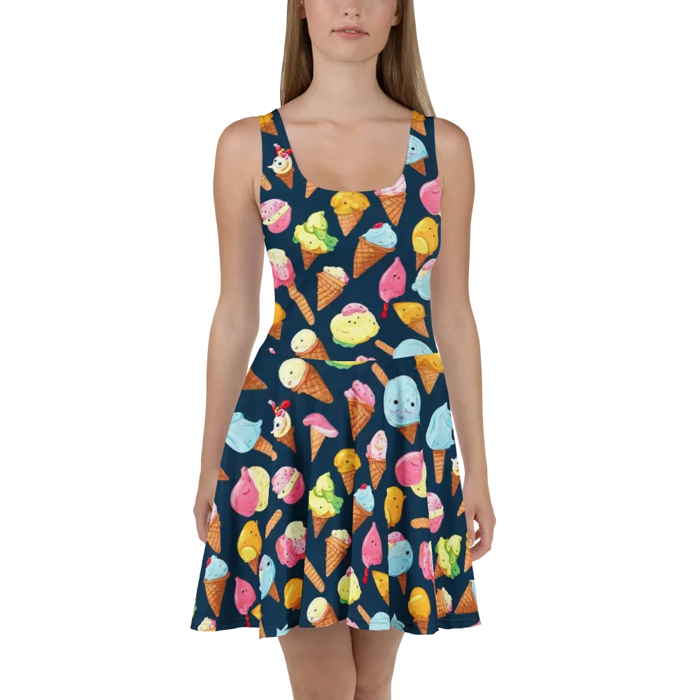 Sorbet Constellation on Skater Dress — Front