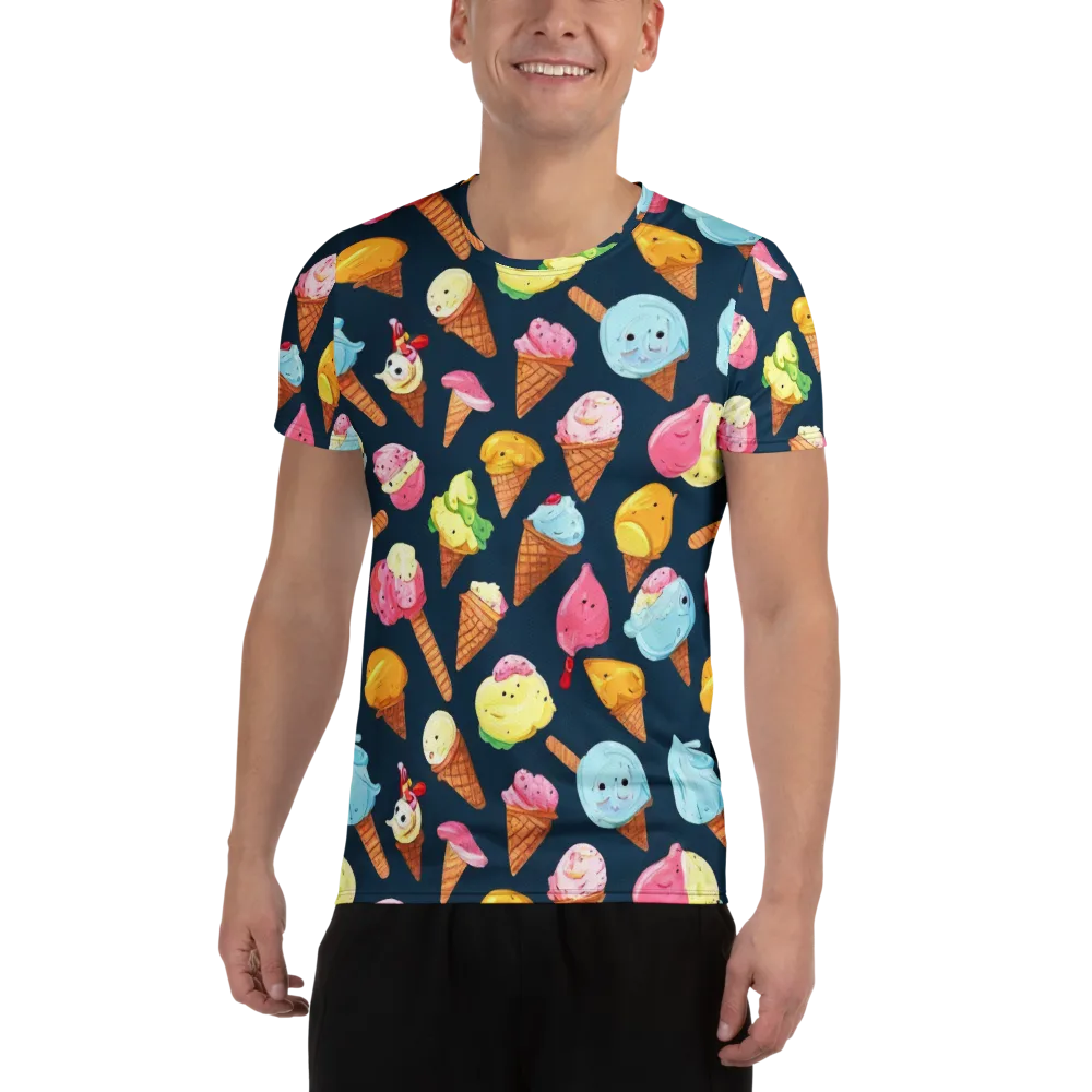 Sorbet Constellation on Men's Athletic T-Shirt — Front
