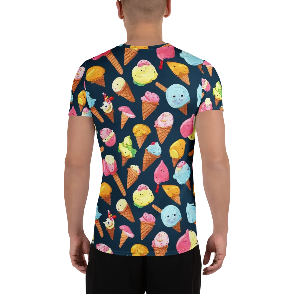 Sorbet Constellation on Men's Athletic T-Shirt — Back