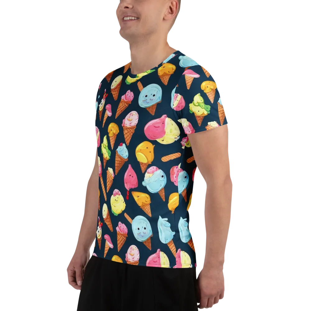 Sorbet Constellation on Men's Athletic T-Shirt — Left