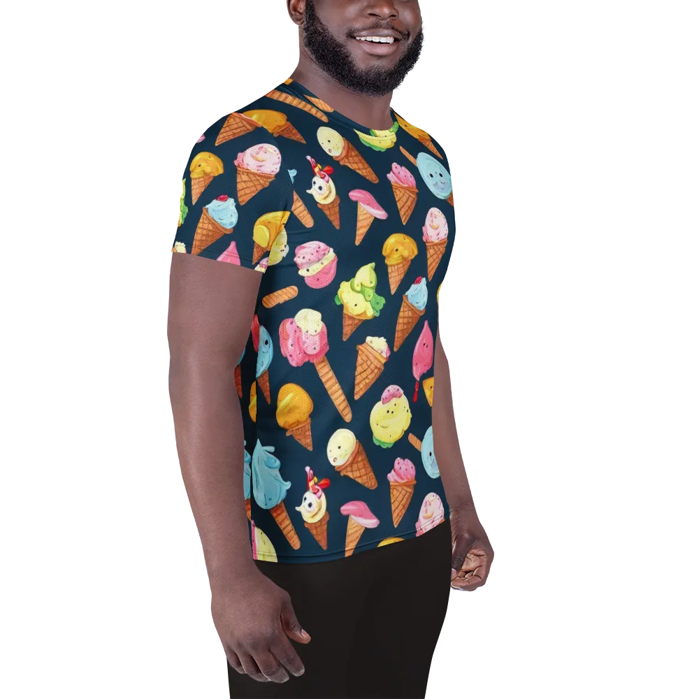 Sorbet Constellation on Men's Athletic T-Shirt — Right