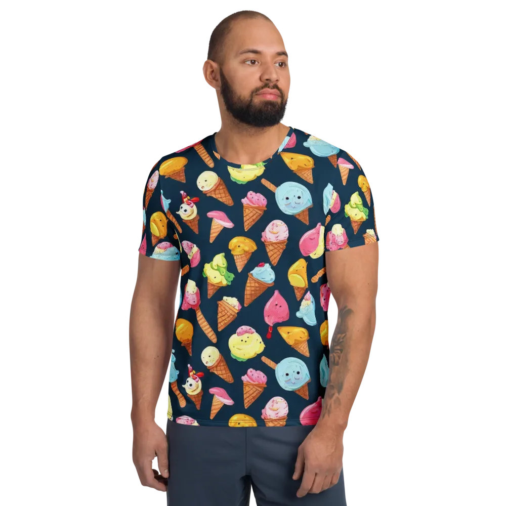 Sorbet Constellation on Men's Athletic T-Shirt — Front