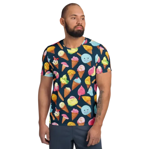 Sorbet Constellation on a Men's Athletic T-Shirt