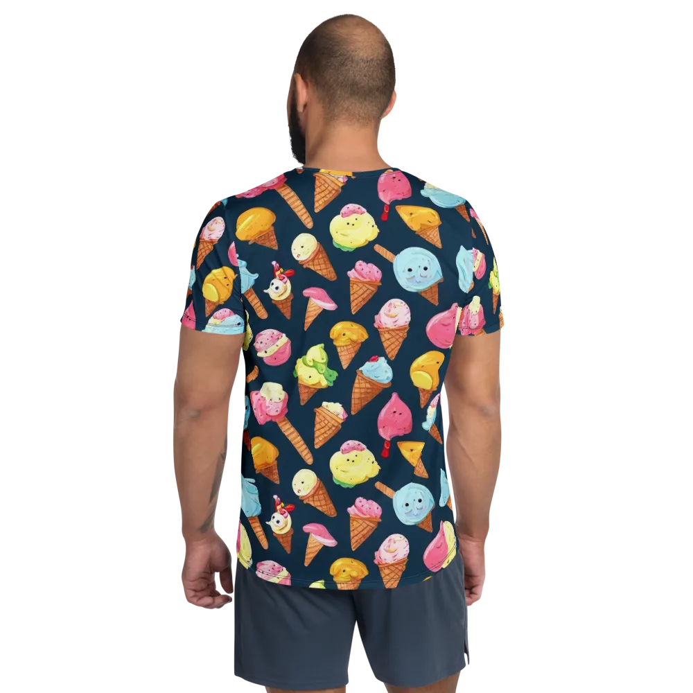 Sorbet Constellation on Men's Athletic T-Shirt — Back