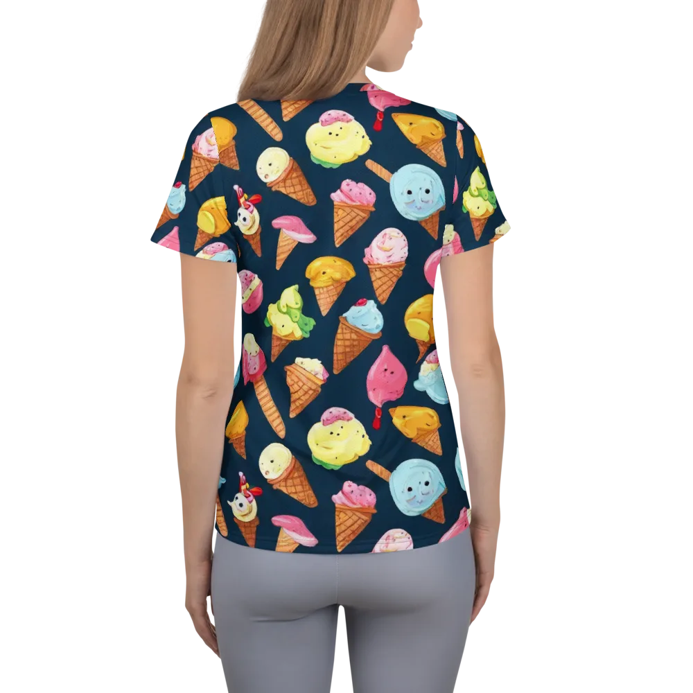 Sorbet Constellation on Women's Athletic T-Shirt — Back