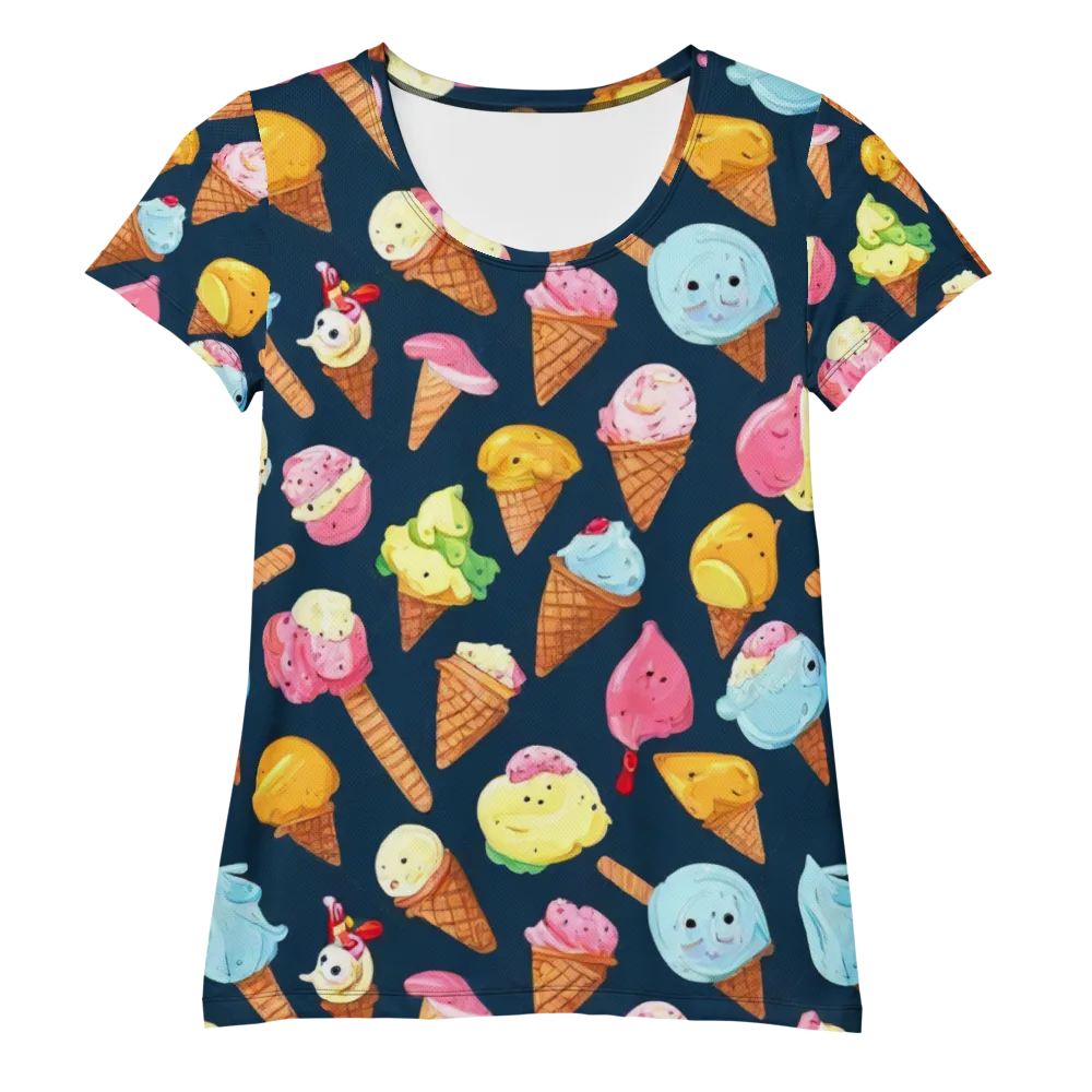 Sorbet Constellation on Women's Athletic T-Shirt — Front
