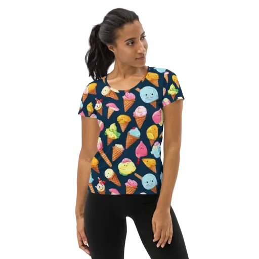 Sorbet Constellation on a Women's Athletic T-Shirt