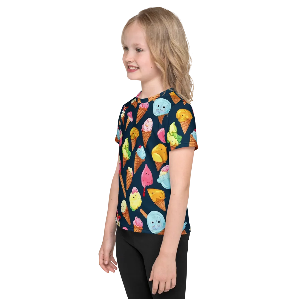 Sorbet Constellation on Kids Crew Neck T-Shirt — Left
