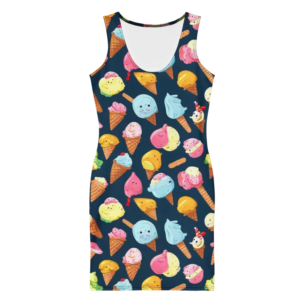 Sorbet Constellation on Bodycon Dress — Front