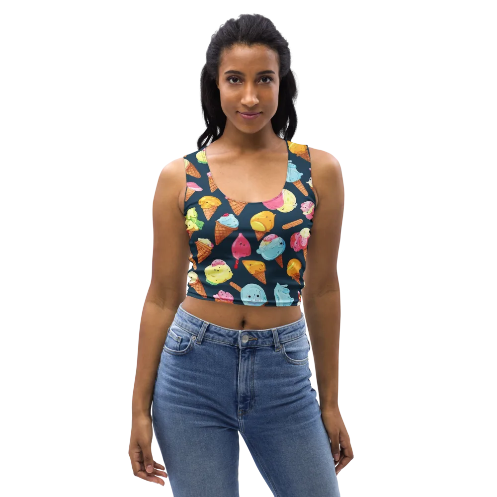 Sorbet Constellation on Crop Top — Front