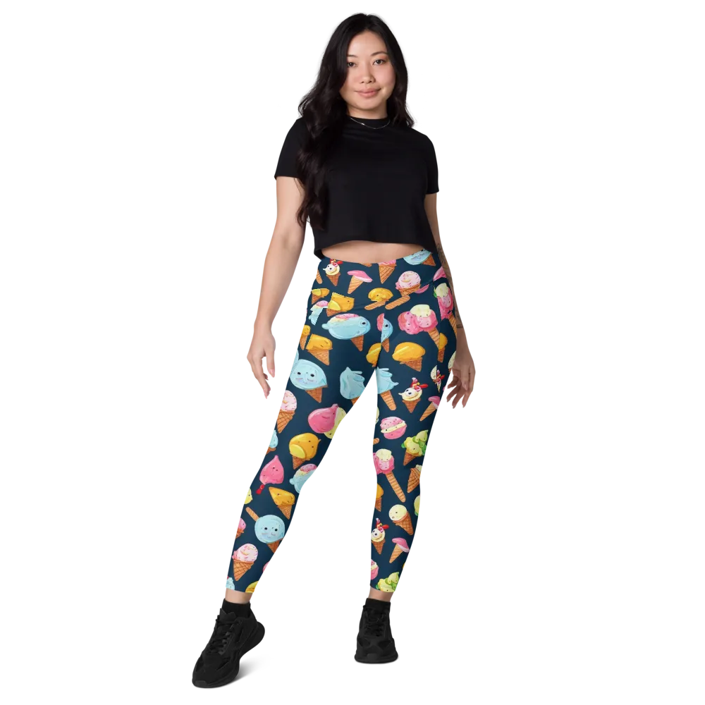 Sorbet Constellation on Leggings with Pockets — Front