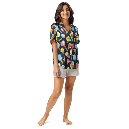 Sorbet Constellation on a Women's Short Sleeve Pajama Top