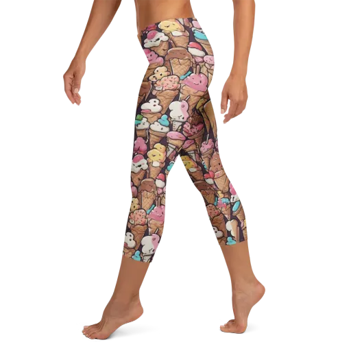 Sugarcone Parade on a Capri Leggings