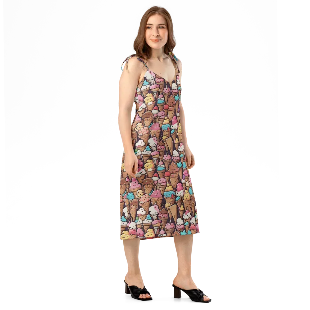 Sugarcone Parade on Slip Dress — Right Front
