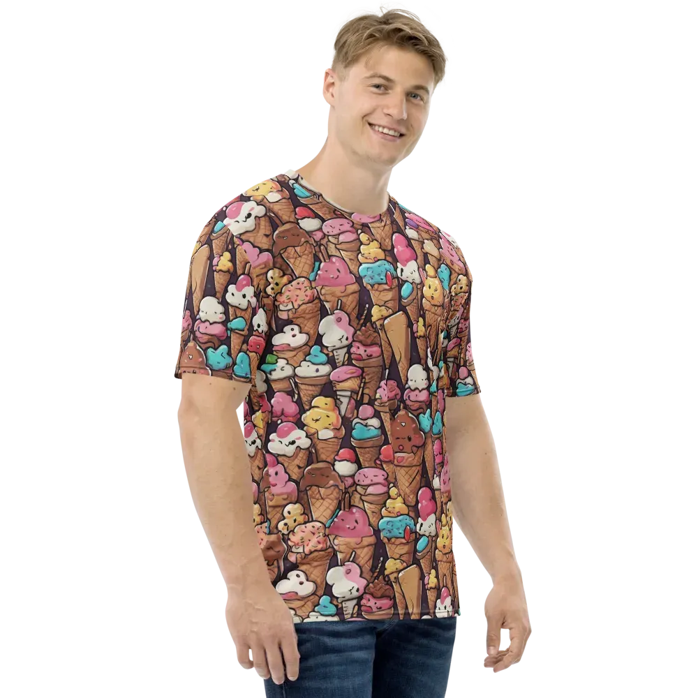 Sugarcone Parade on Men's Crew Neck T-Shirt — Right