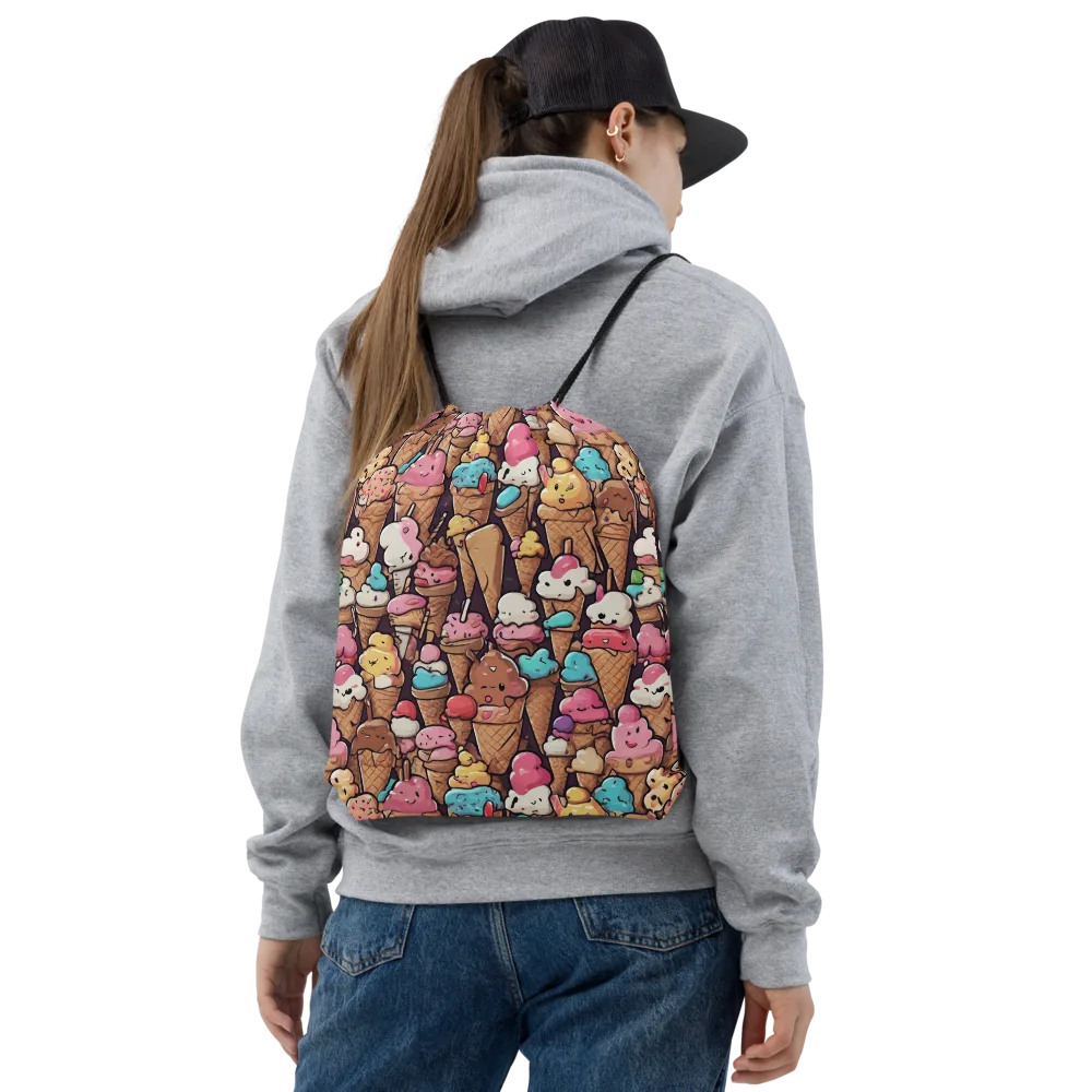 Sugarcone Parade on Drawstring Bag — Front