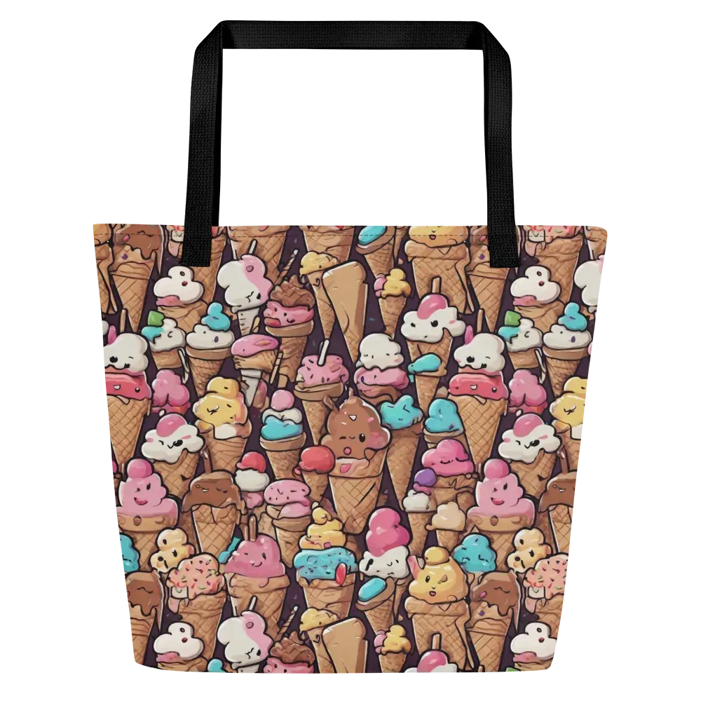 Sugarcone Parade on Large Tote Bag W/ Pocket — Front